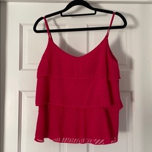 Hot pink ruffle AMADI cami
